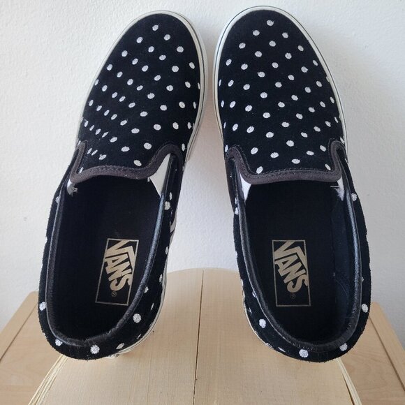 Vans Shoes - VANS Tazie Slip-On Black/White Dotted Antique Sneakers (Size Men 7 / Women 8.5)